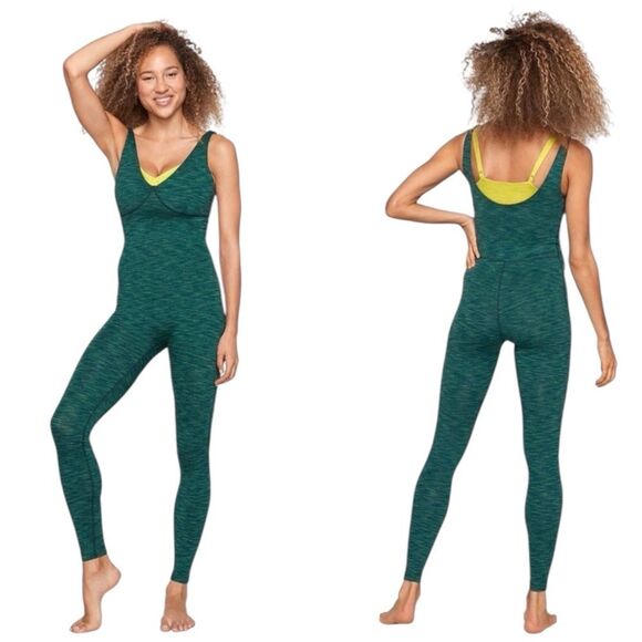 Outdoor Voices Blue Grey Freeform Unitard Jumpsuit, size XS. Tank Workout Onesie - Picture 2 of 12